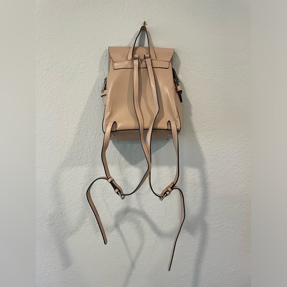 Neutral beige backpack with many pockets - Picture 2 of 4